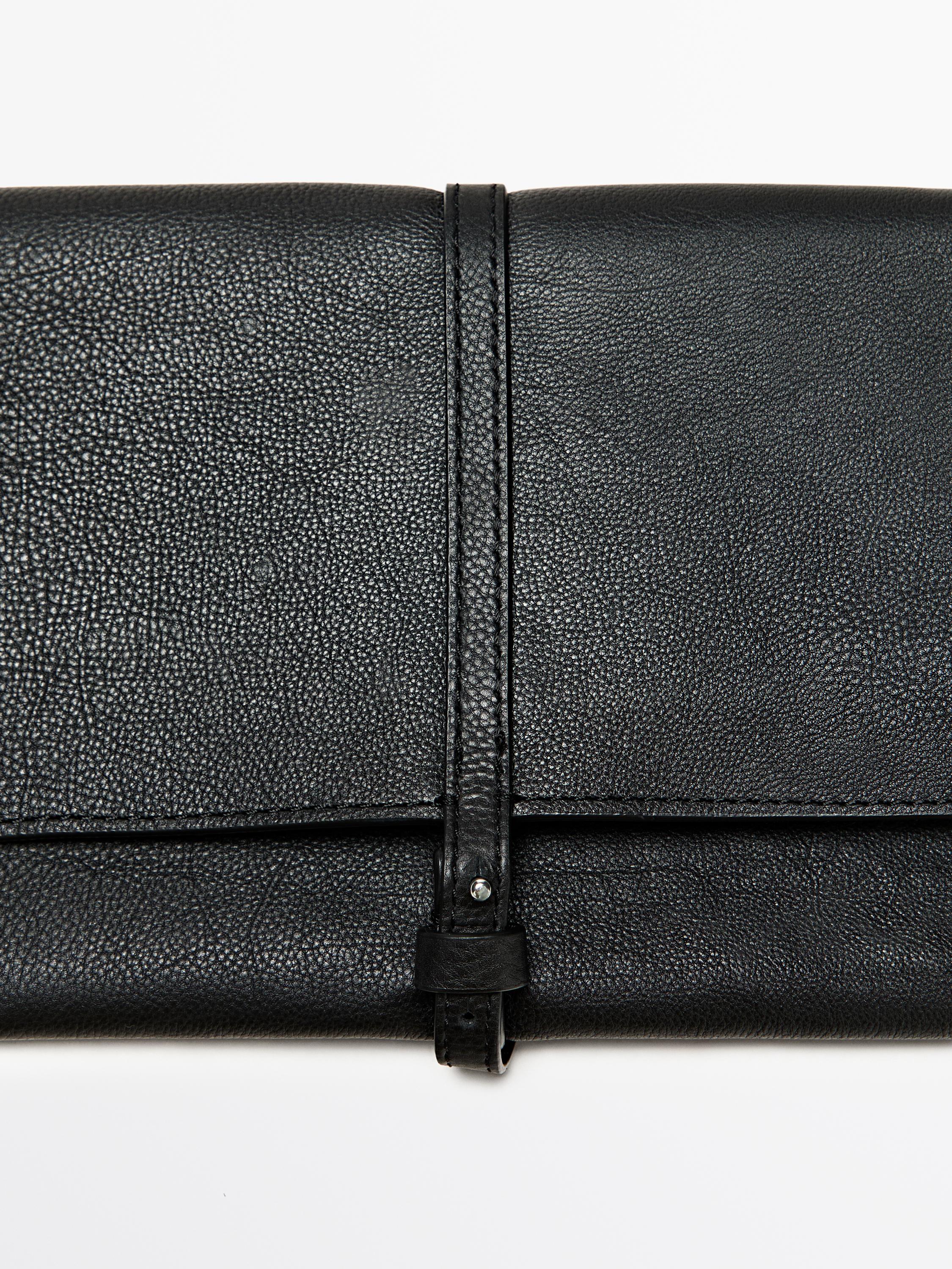 Pochette de voyage en cuir nappa